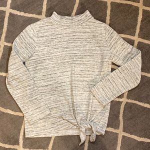 Old Navy Large Gray and White Pullover Fleece